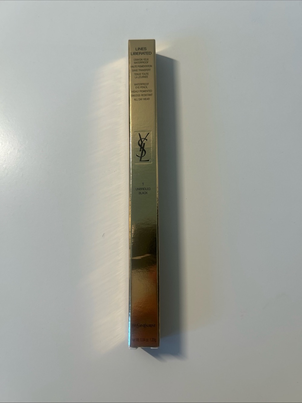 Yves Saint Laurent Gold Eyeliner Box with Black Shade Label
